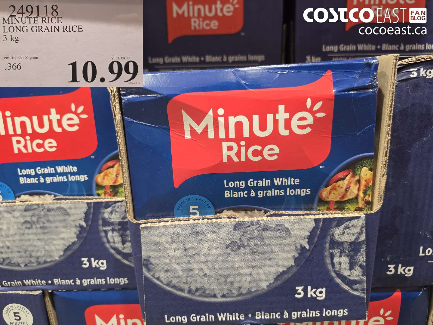 249118 MINUTE RICE LONG GRAIN RICE 3 KG $10.99