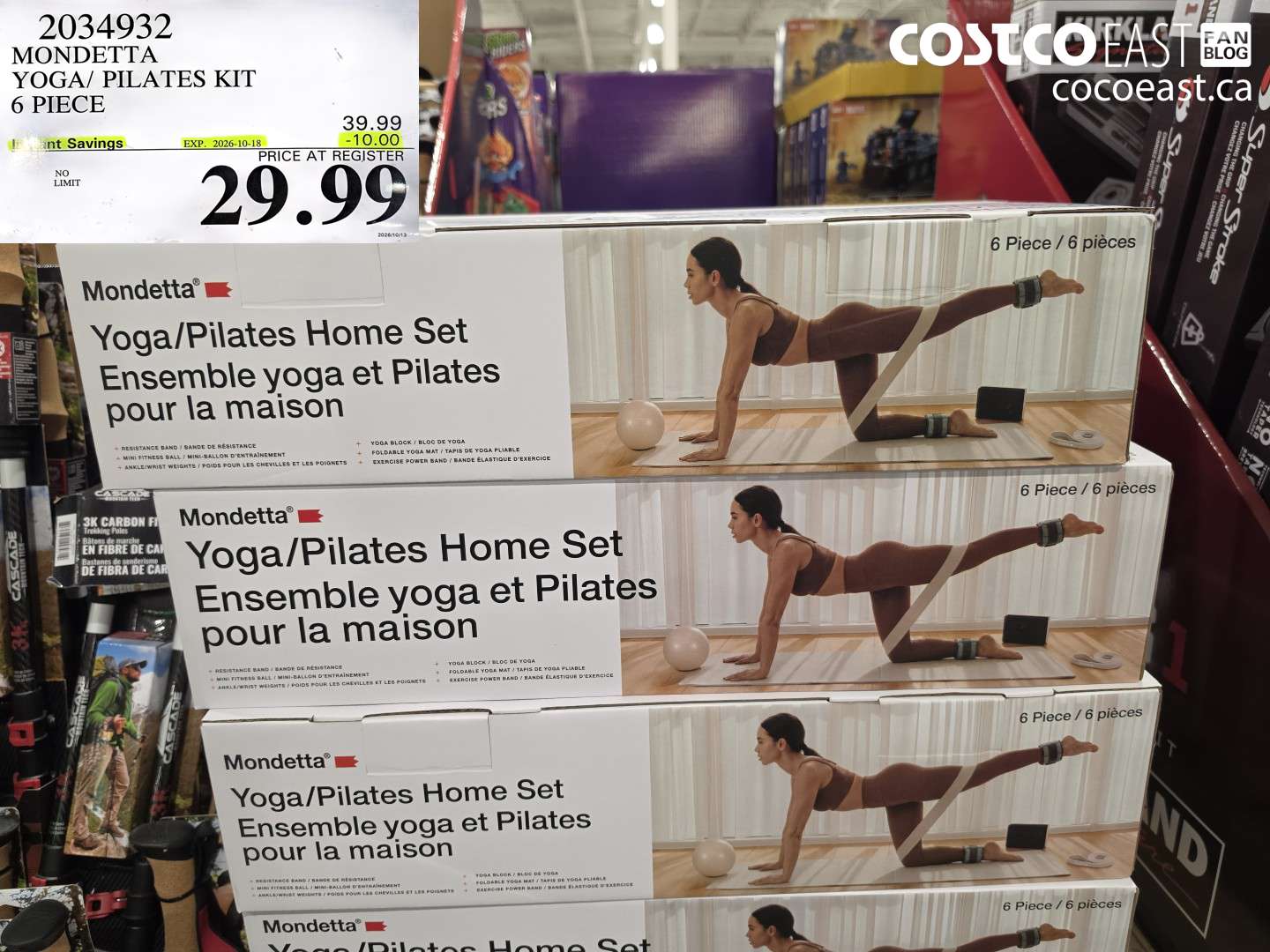 2034932 MONDETTA YOGA/ PILATES KIT 6 PIECE ($10.00 INSTANT SAVINGS EXPIRES ON 2026-10-18) $29.99
