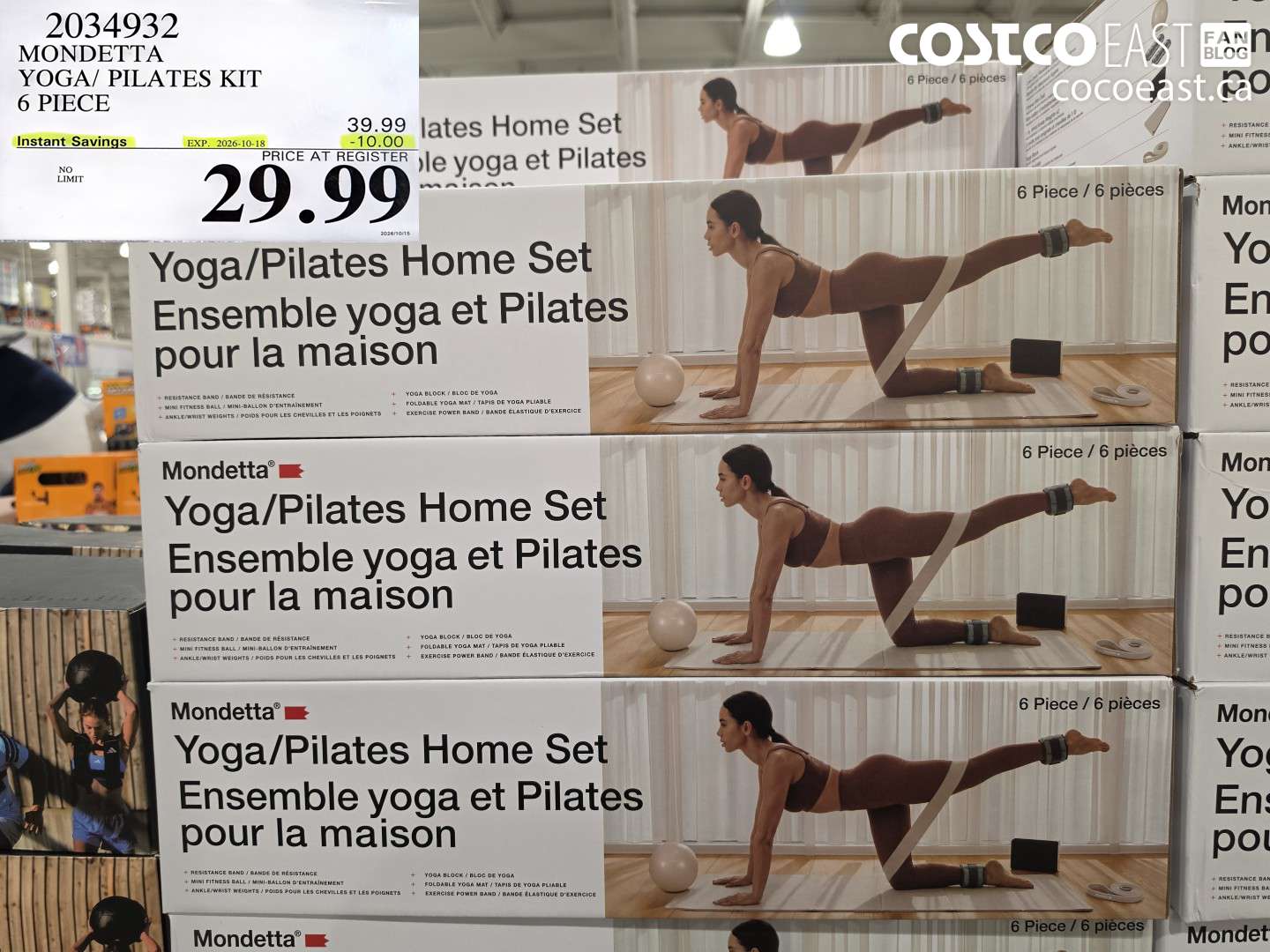 2034932 MONDETTA YOGA/ PILATES KIT 6 PIECE ($10.00 INSTANT SAVINGS EXPIRES ON 2026-10-18) $29.99