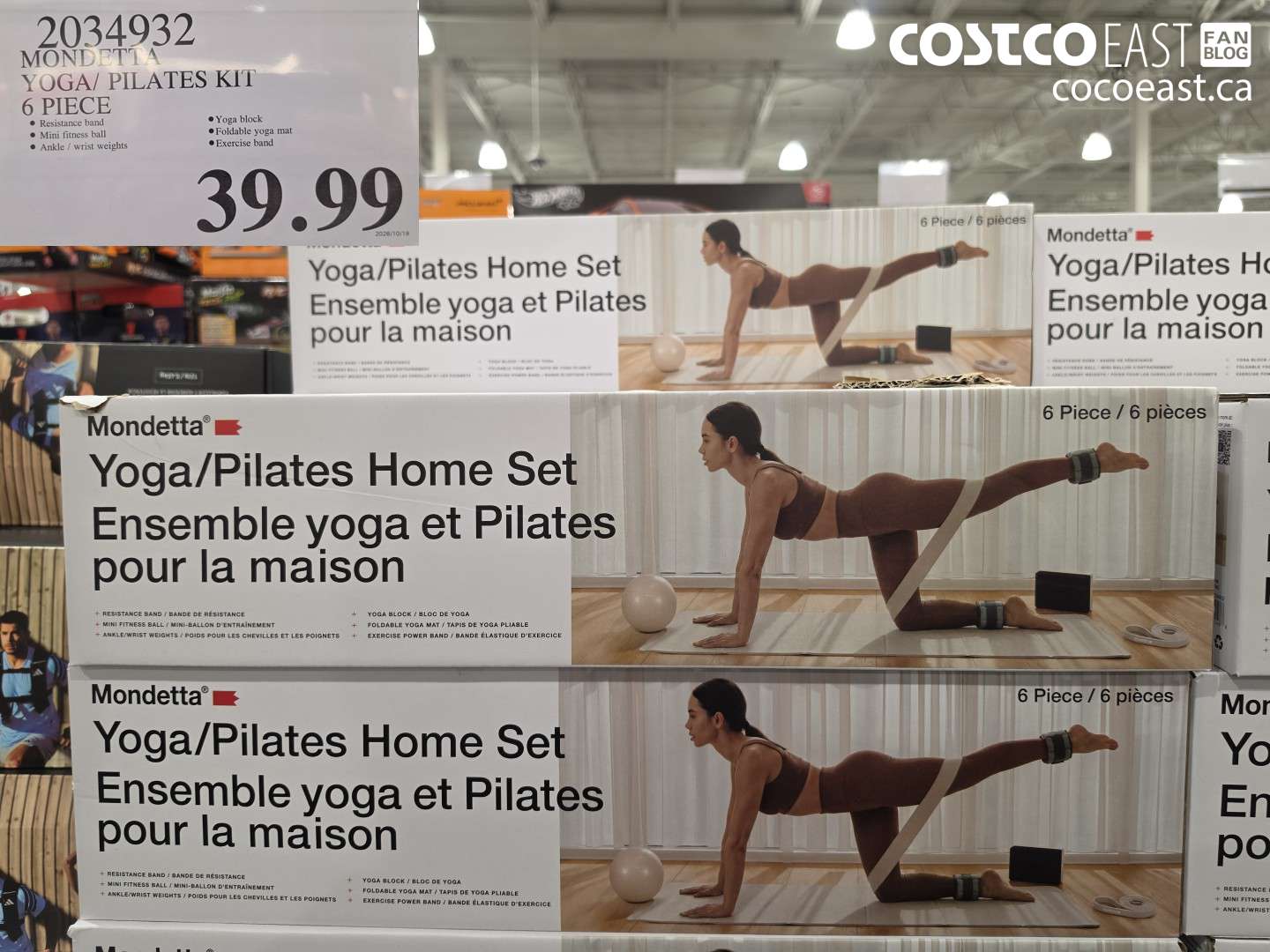 2034932 MONDETTA YOGA/ PILATES KIT 6 PIECE $39.99
