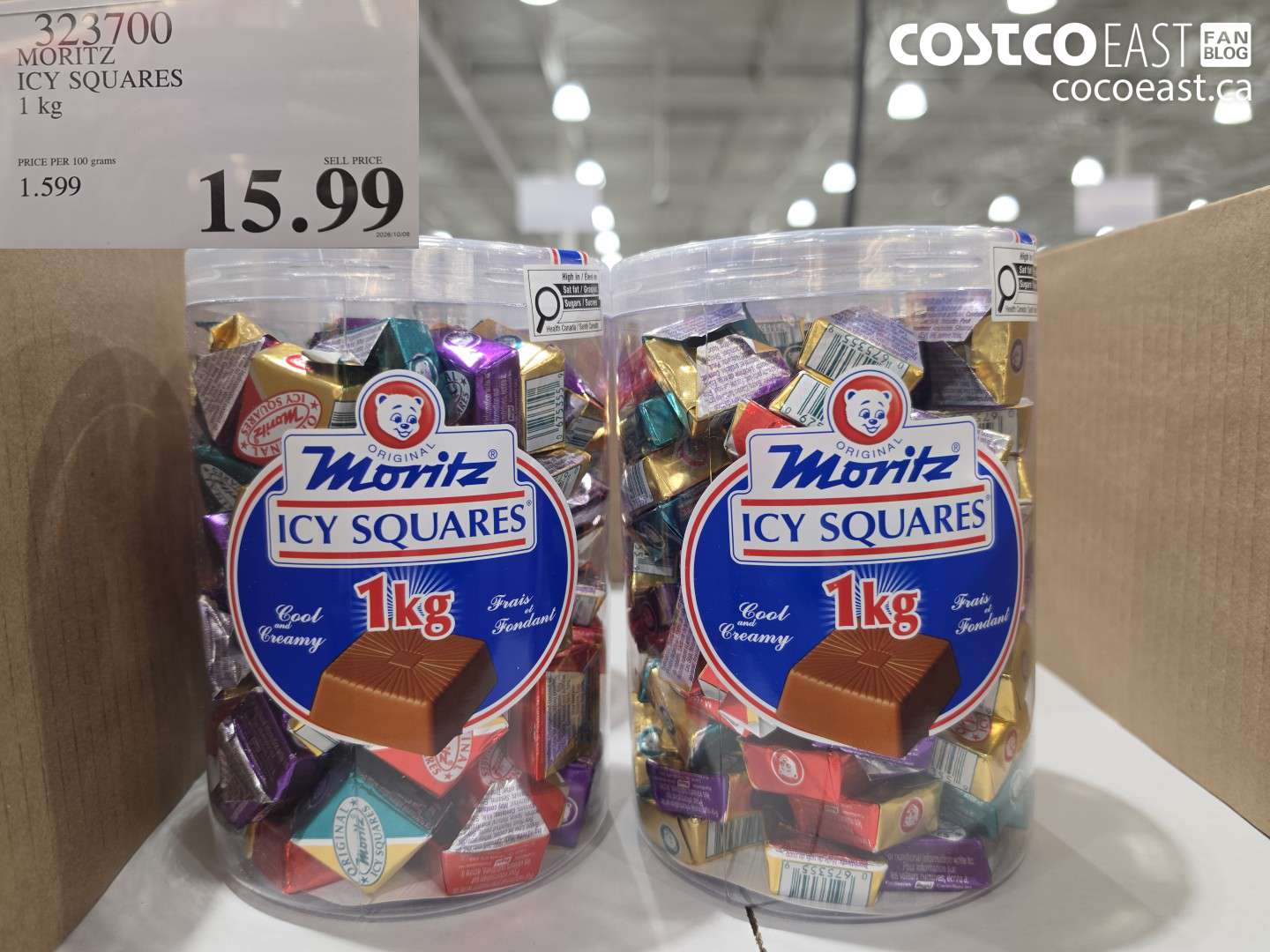 323700 MORITZ ICY SQUARES 1 KG $15.99