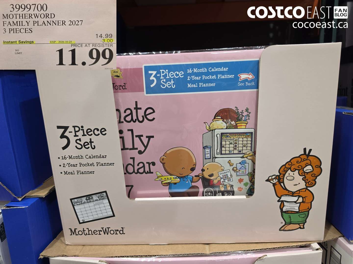 3999700 MOTHERWORD FAMILY PLANNER 2027 3 PIECES ($3.00 INSTANT SAVINGS EXPIRES ON 2026-10-25) $11.99