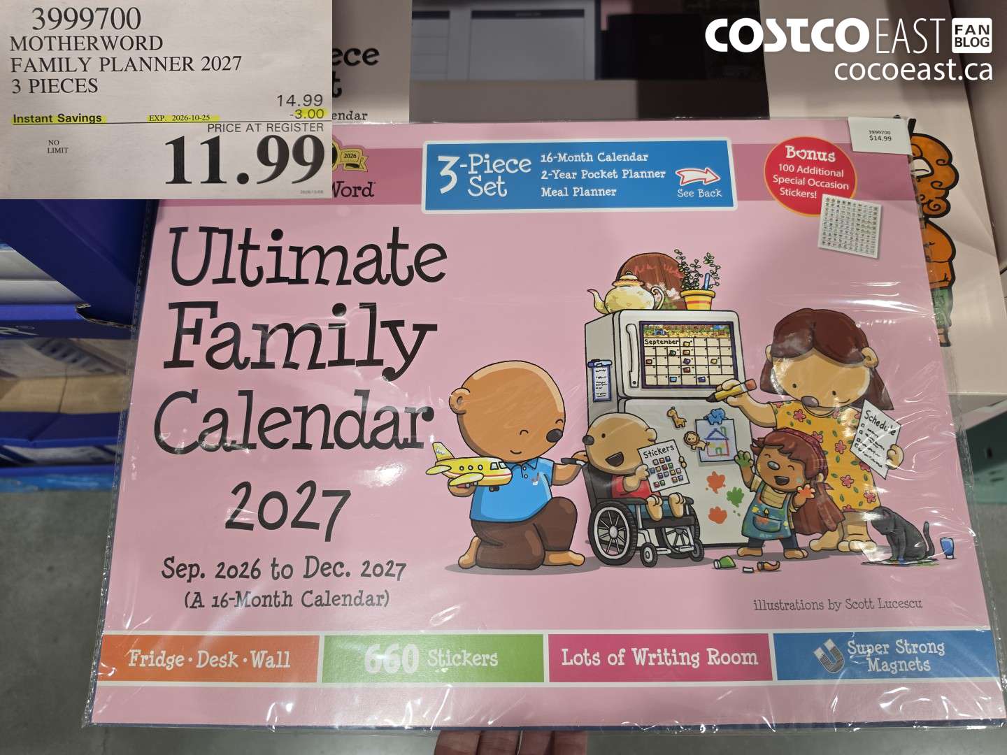 3999700 MOTHERWORD FAMILY PLANNER 2027 3 PIECES ($3.00 INSTANT SAVINGS EXPIRES ON 2026-10-25) $11.99