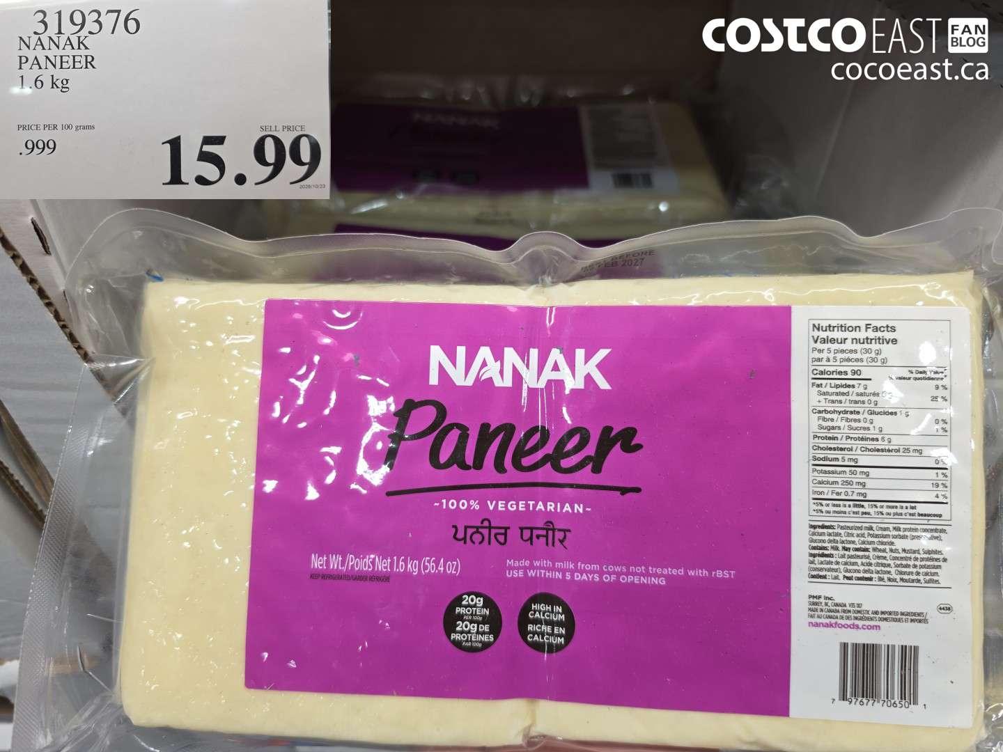 319376 NANAK PANEER 1.6 KG $15.99