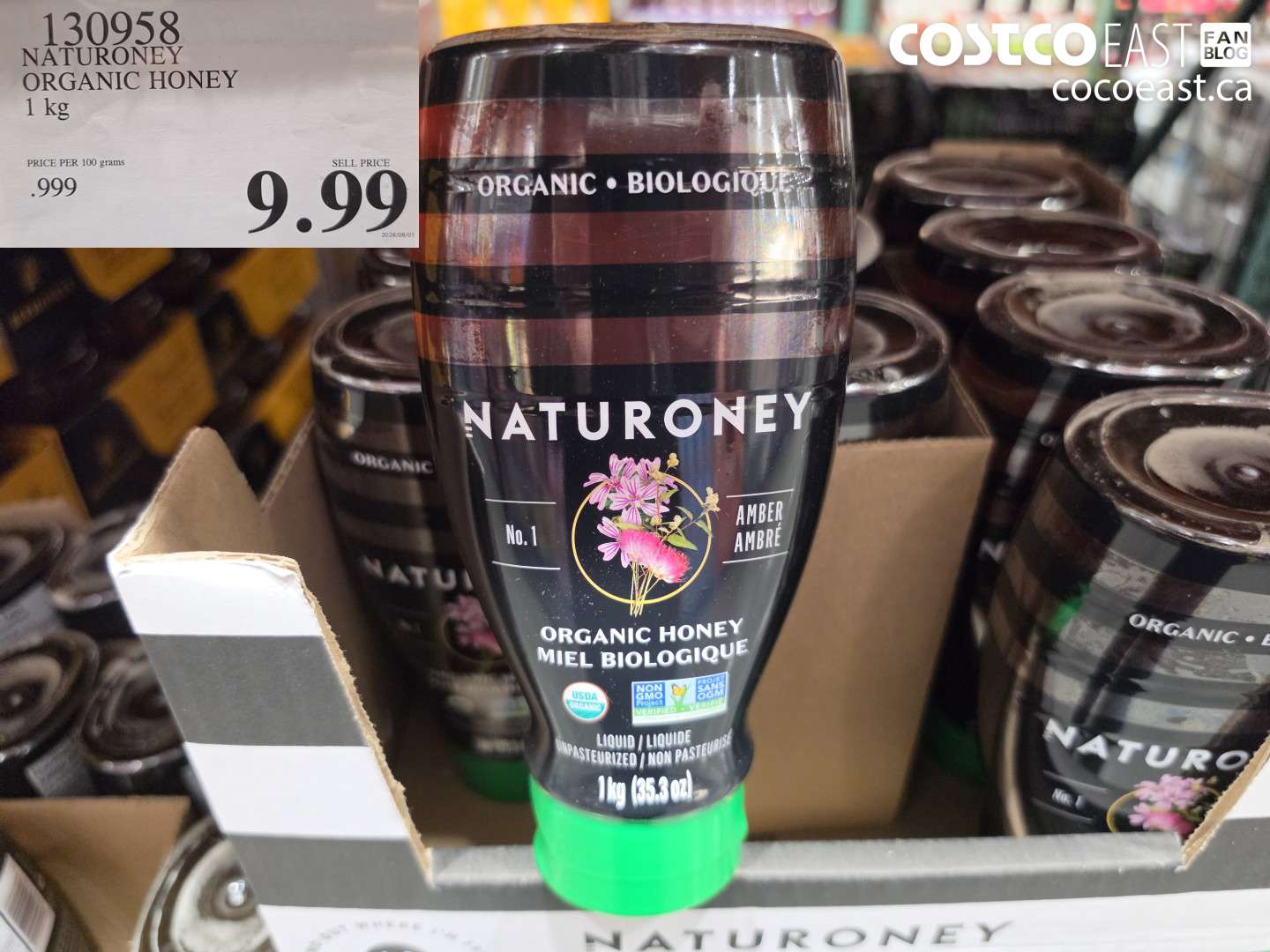 130958 NATURONEY ORGANIC HONEY 1 KG $9.99