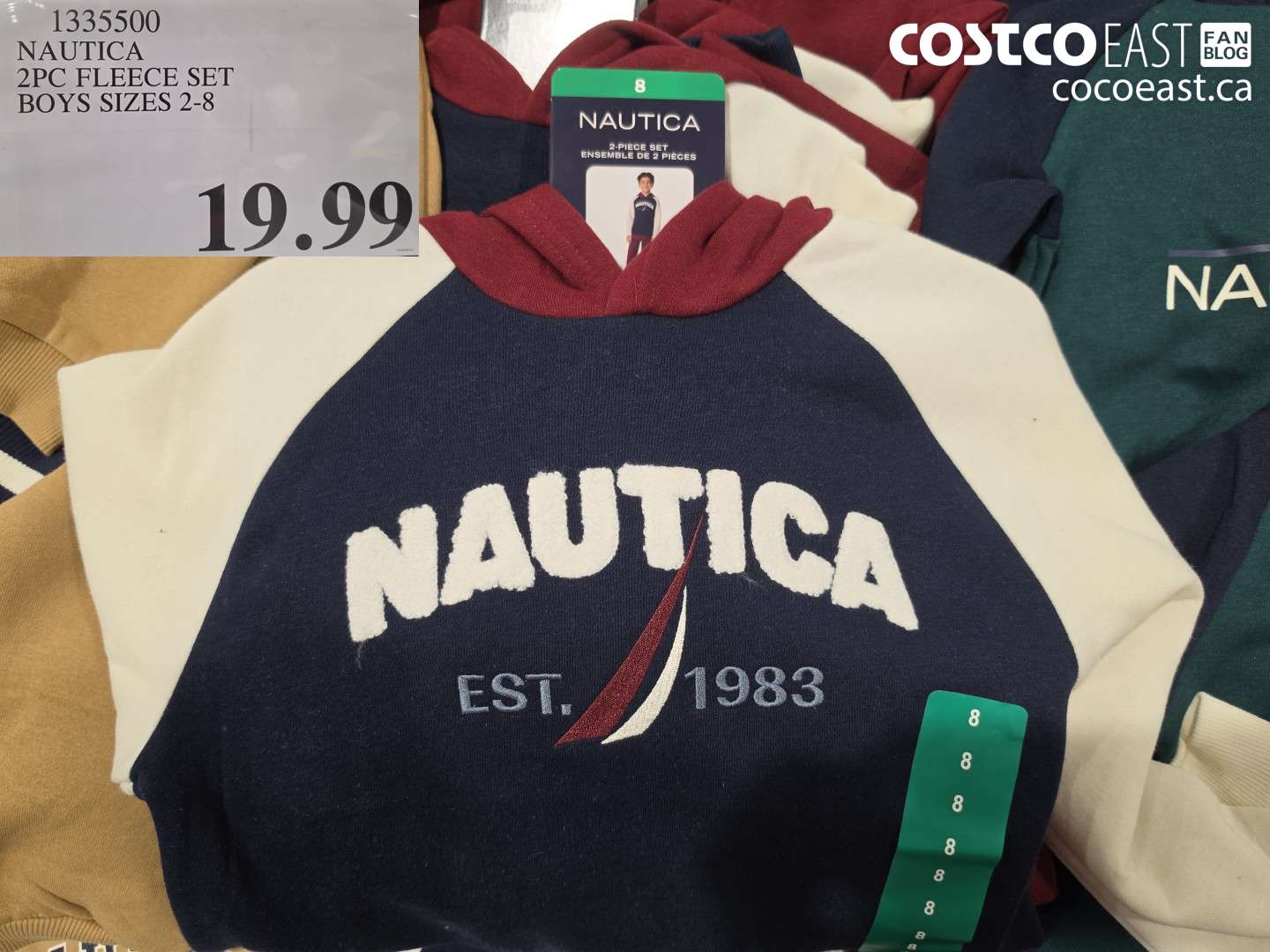 1335500 NAUTICA 2PC FLEECE SET BOYS SIZES 2-8 $19.99