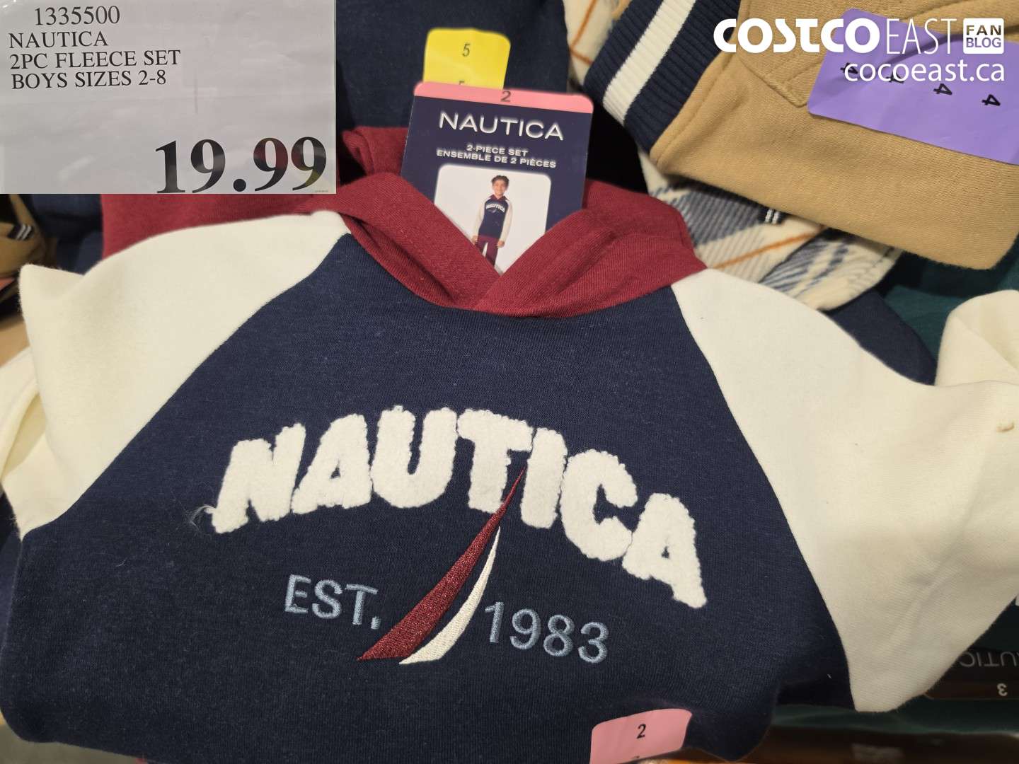 1335500 NAUTICA 2PC FLEECE SET BOYS SIZES 2-8 $19.99