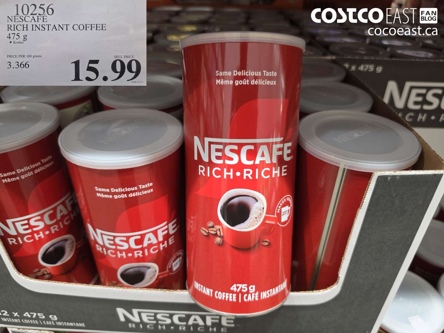 10256 NESCAFE RICH INSTANT COFFEE 475 G $15.99