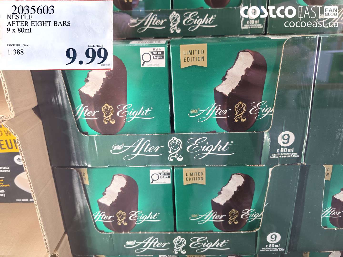 2035603 NESTLE AFTER EIGHT BARS 9 X 80ML $9.99
