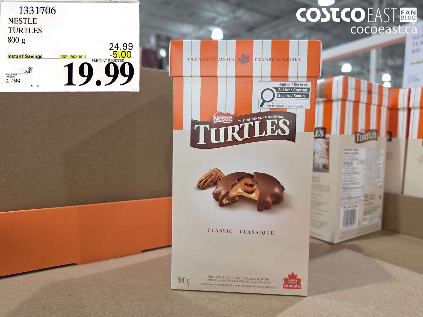 1331706 NESTLE TURTLES 800 G ($5.00 INSTANT SAVINGS EXPIRES ON 2026-10-11) $19.99