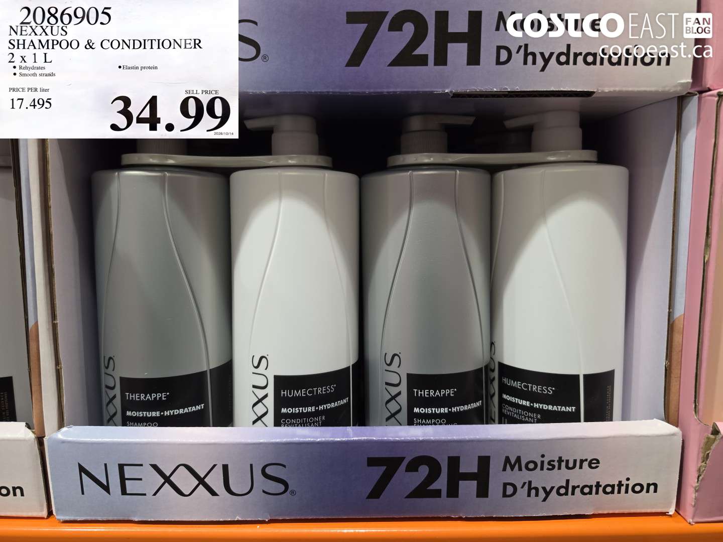 2086905 NEXXUS SHAMPOO & CONDITIONER 2 X 1 L $34.99