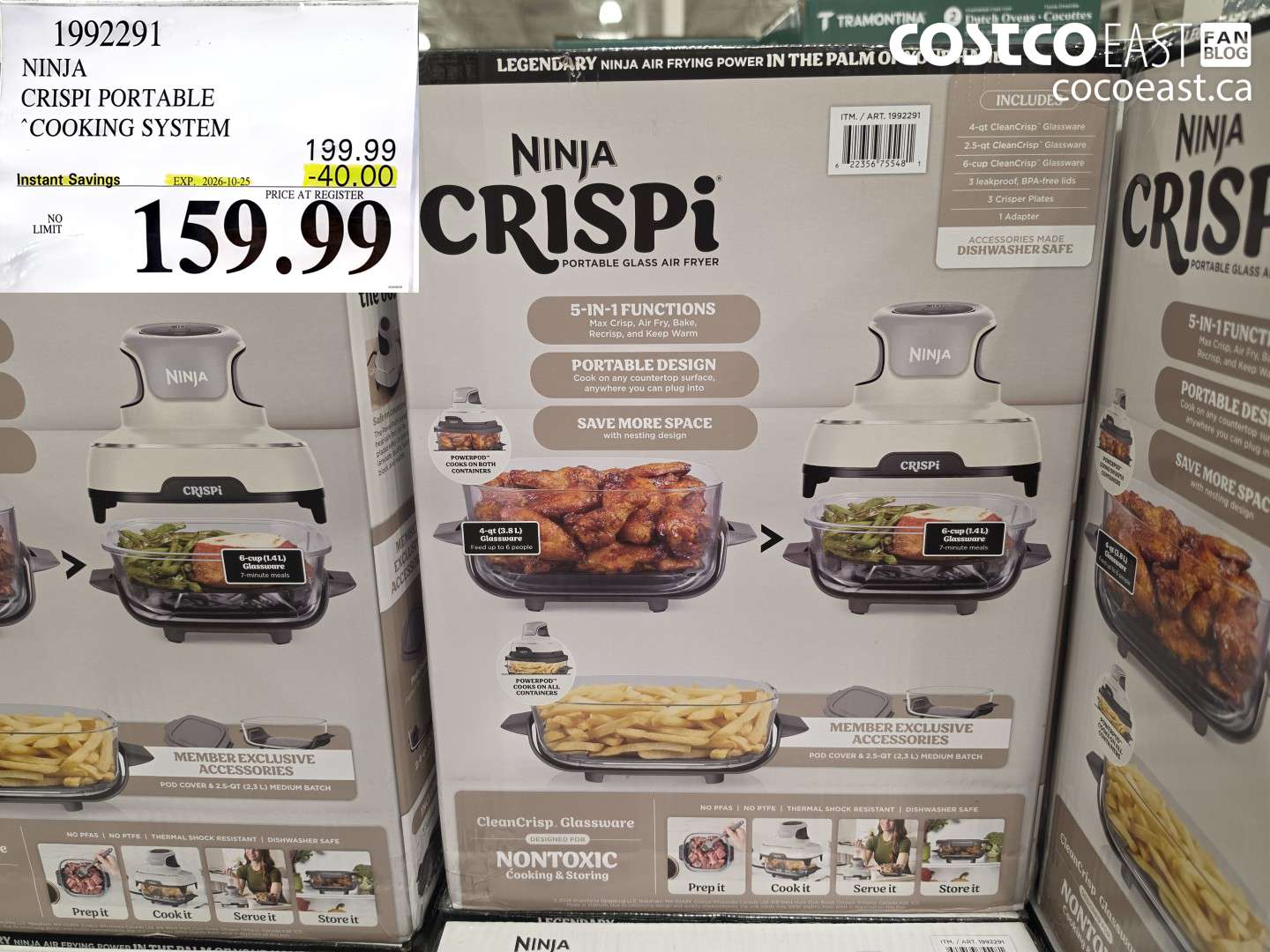 1992291 NINJA CRISPI PORTABLE COOKING SYSTEM ($40.00 INSTANT SAVINGS EXPIRES ON 2026-10-25) $159.99