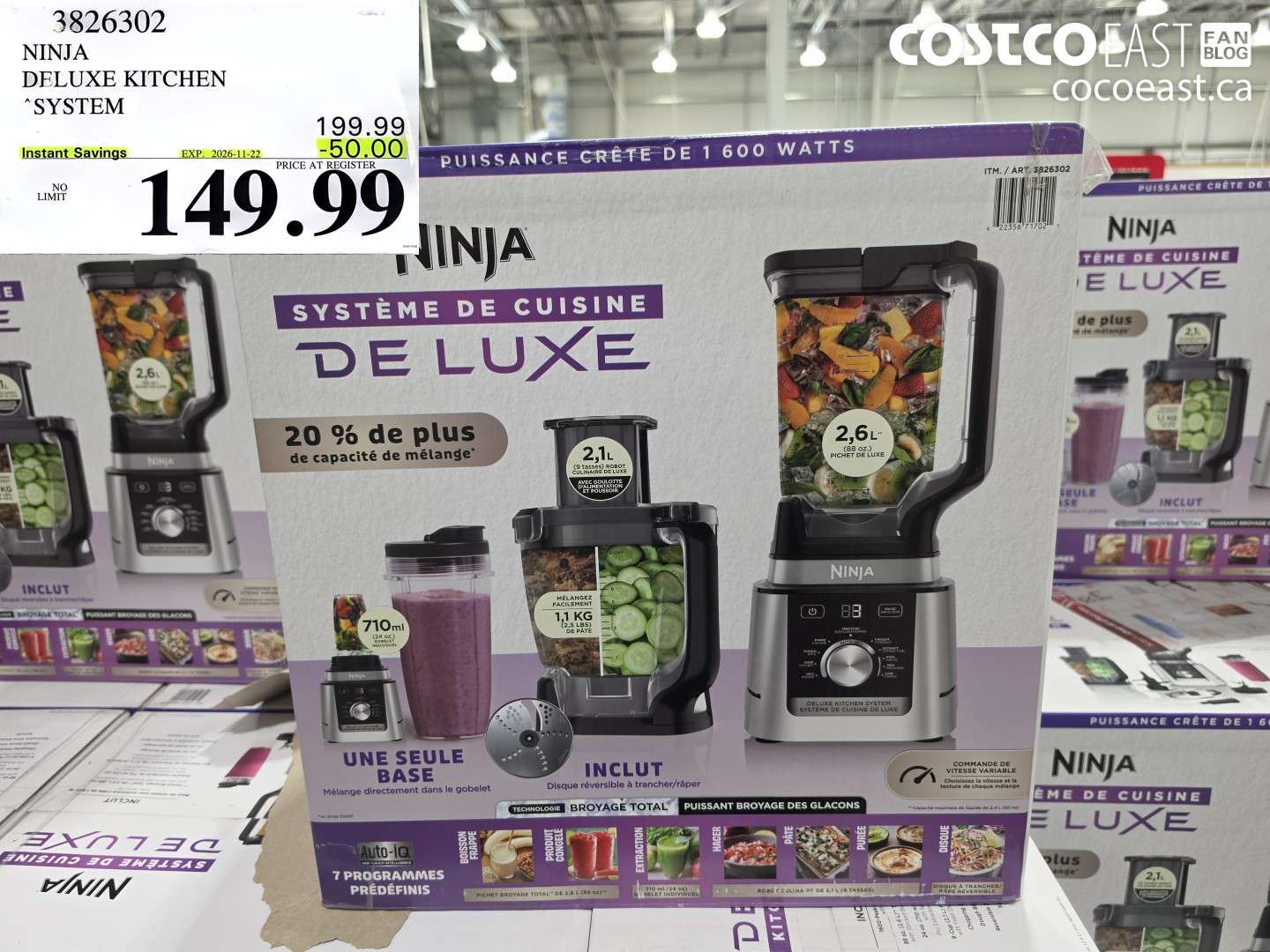 3826302 NINJA DELUXE KITCHEN SYSTEM ($50.00 INSTANT SAVINGS EXPIRES ON 2026-11-22) $149.99