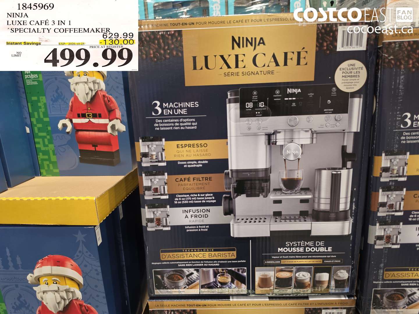 1845969 NINJA LUXE CAFE 3 IN 1 SPECIALTY COFFEEMAKER ($130.00 INSTANT SAVINGS EXPIRES ON 2026-10-25) $499.99