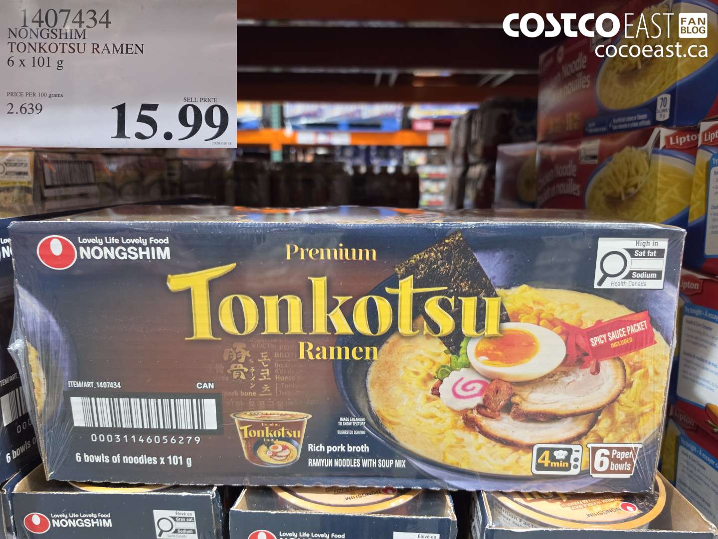 1407434 NONGSHIM TONKOTSU RAMEN 6 X 101 G $15.99