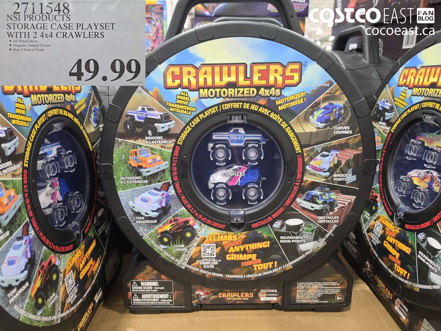 2711548 NSI PRODUCTS STORAGE CASE PLAYSET WITH 2 4X4 CRAWLERS $49.99