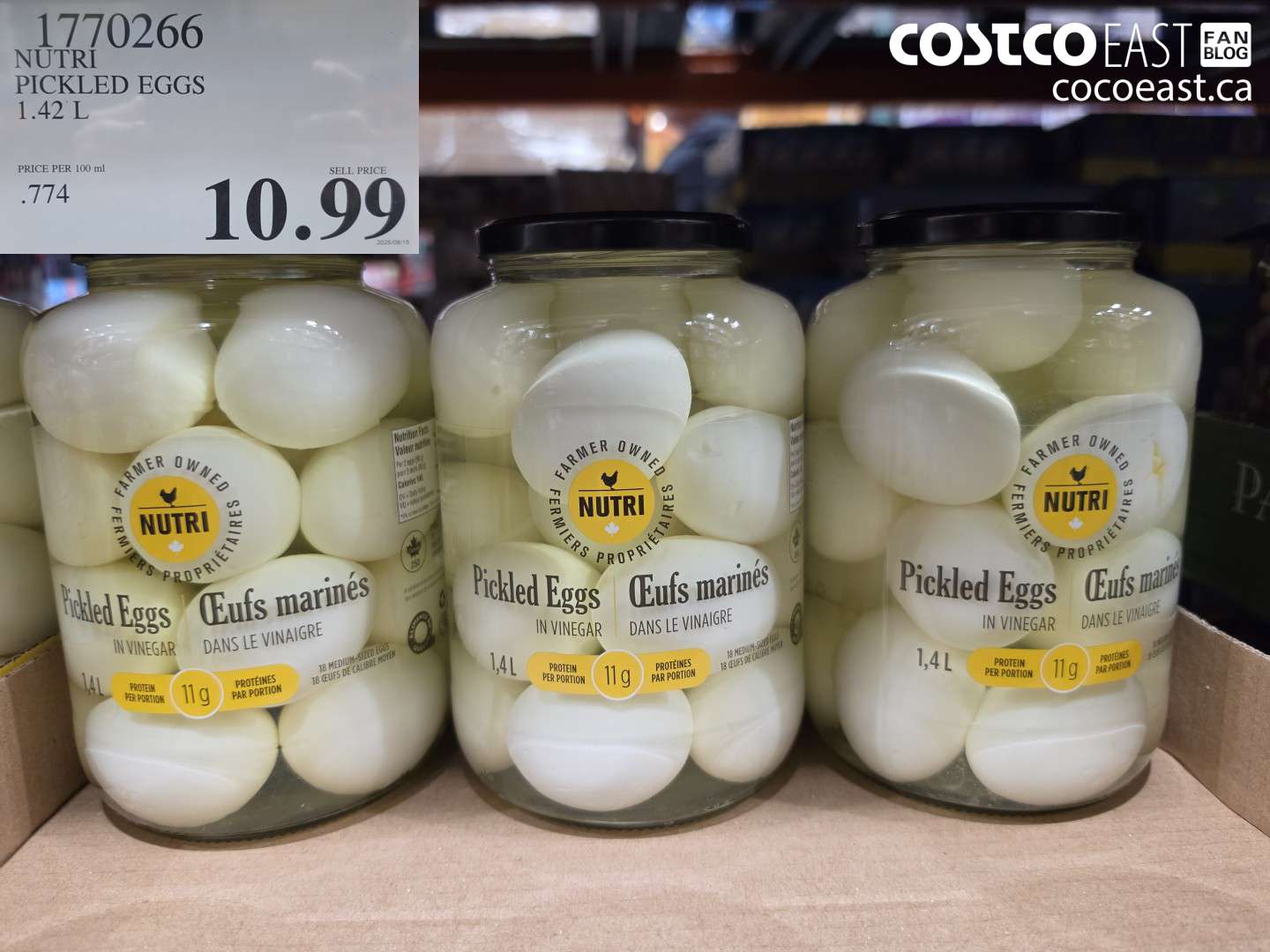 1770266 NUTRI PICKLED EGGS 1.42 L $10.99