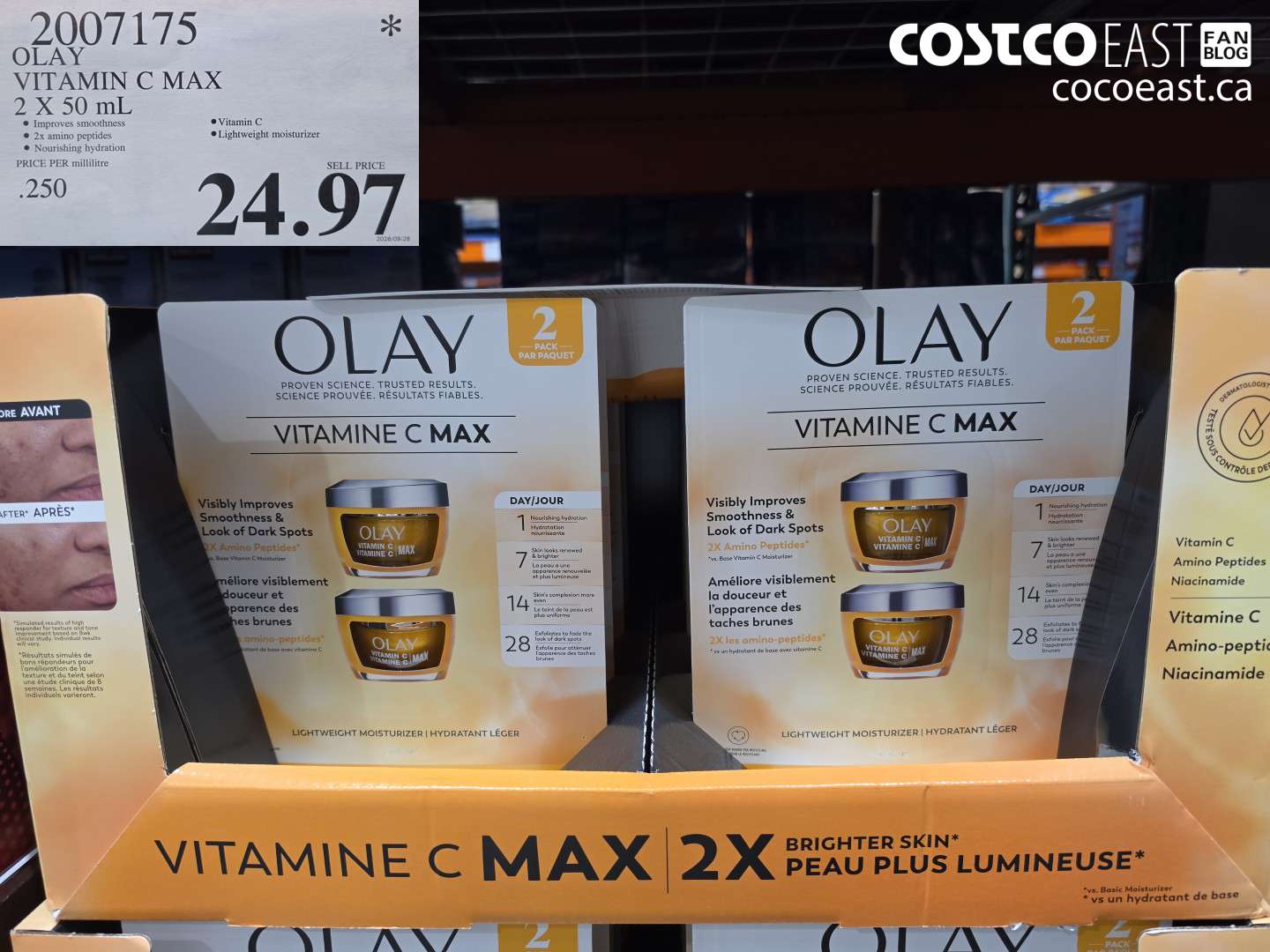 2007175 OLAY VITAMIN C MAX 2 X 50 ML $24.97