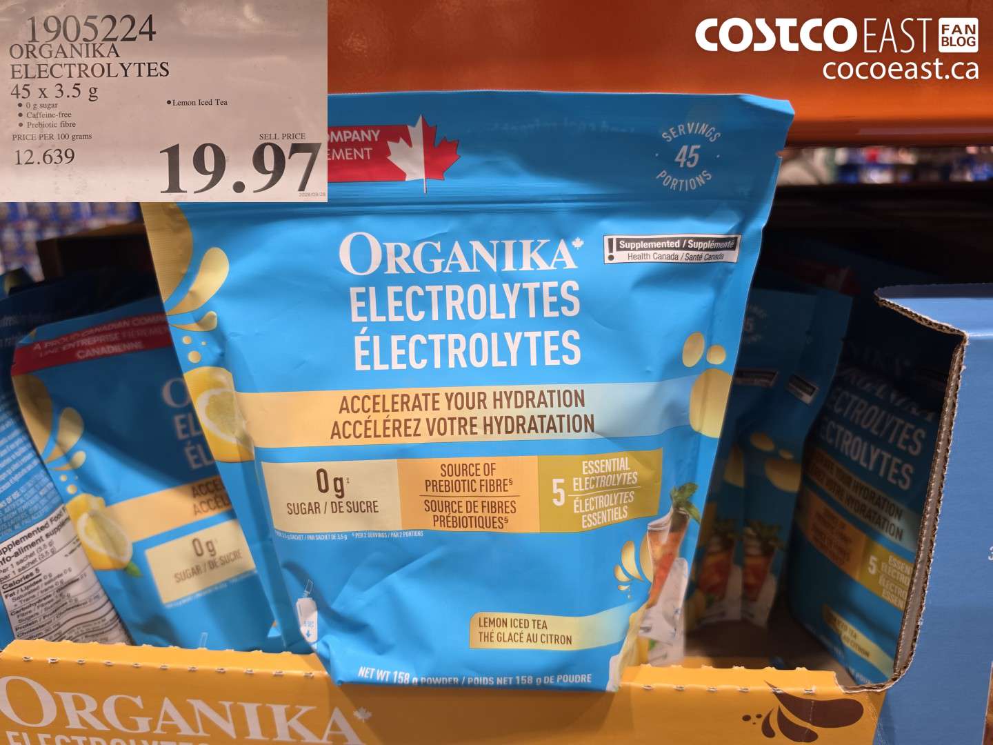 1905224 ORGANIKA ELECTROLYTES 45 X 3.5 G $19.97