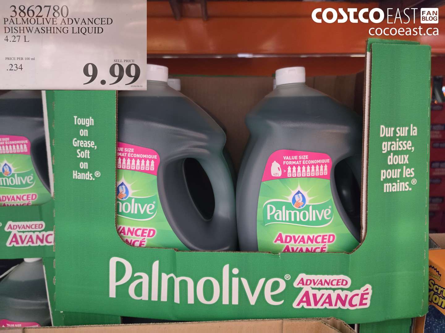 3862780 PALMOLIVE ADVANCED DISHWASHING LIQUID 4.27 L $9.99