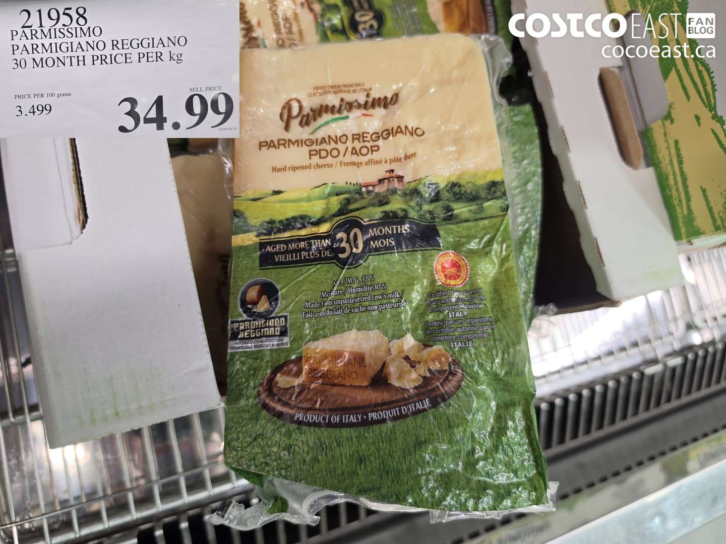 21958 PARMISSIMO PARMIGIANO REGGIANO 30 MONTH PRICE PER KG $34.99