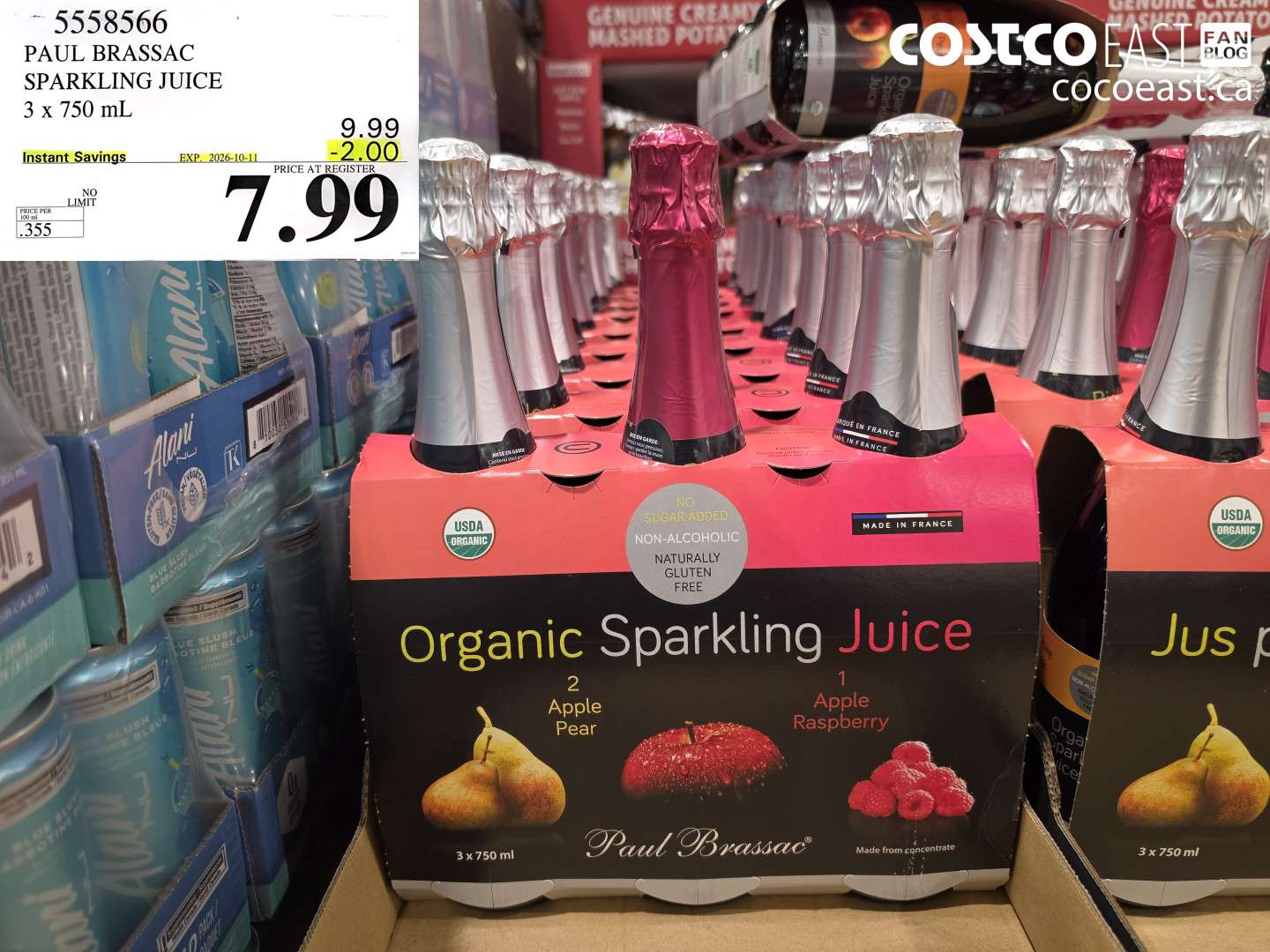 5558566 PAUL BRASSAC SPARKLING JUICE 3 X 750 ML ($2.00 INSTANT SAVINGS EXPIRES ON 2026-10-11) $7.99