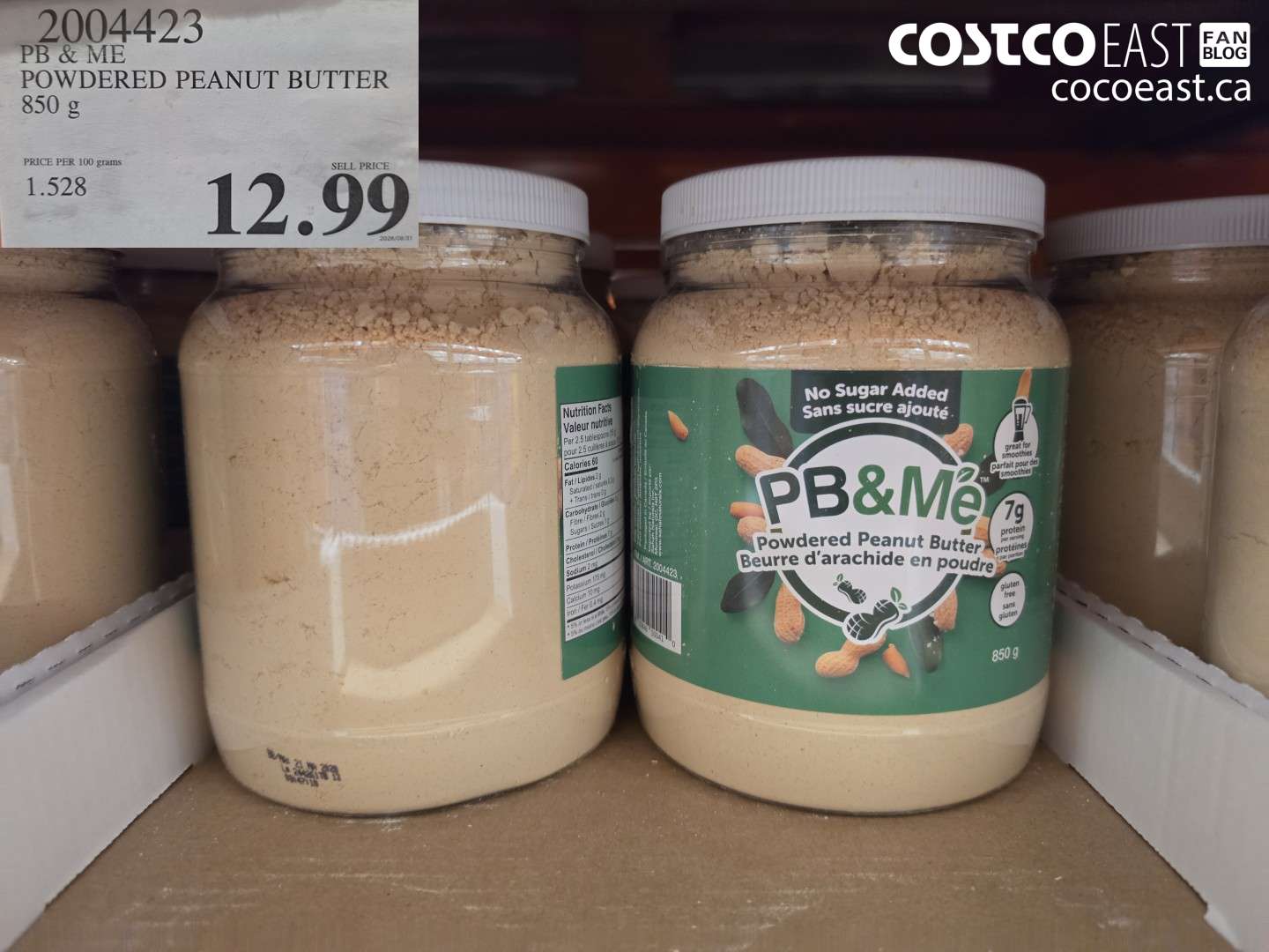 2004423 PB & ME POWDERED PEANUT BUTTER 850 G $12.99