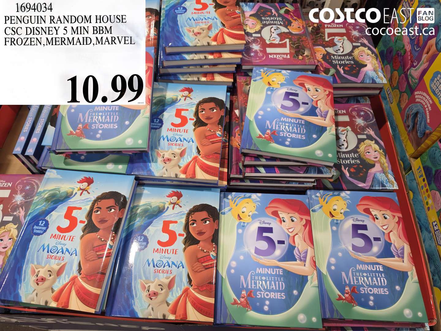 1694034 PENGUIN RANDOM HOUSE CSC DISNEY 5 MIN BBM FROZEN, MERMAID, MARVEL $10.99