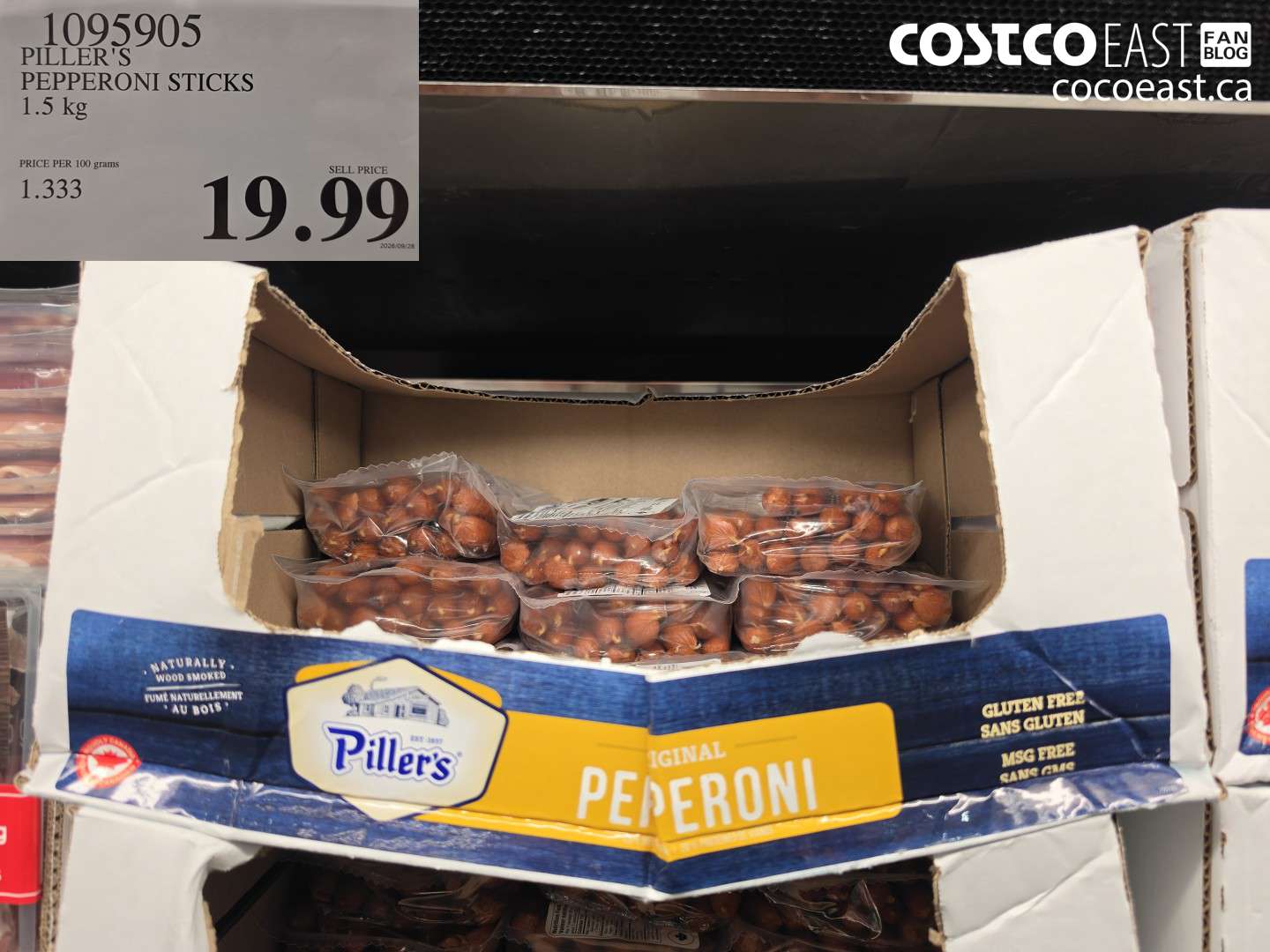 1095905 PILLER'S PEPPERONI STICKS 1.5 KG $19.99
