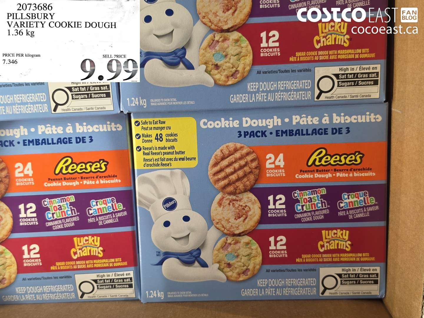 2073686 PILLSBURY VARIETY COOKIE DOUGH 1.36 KG $9.99