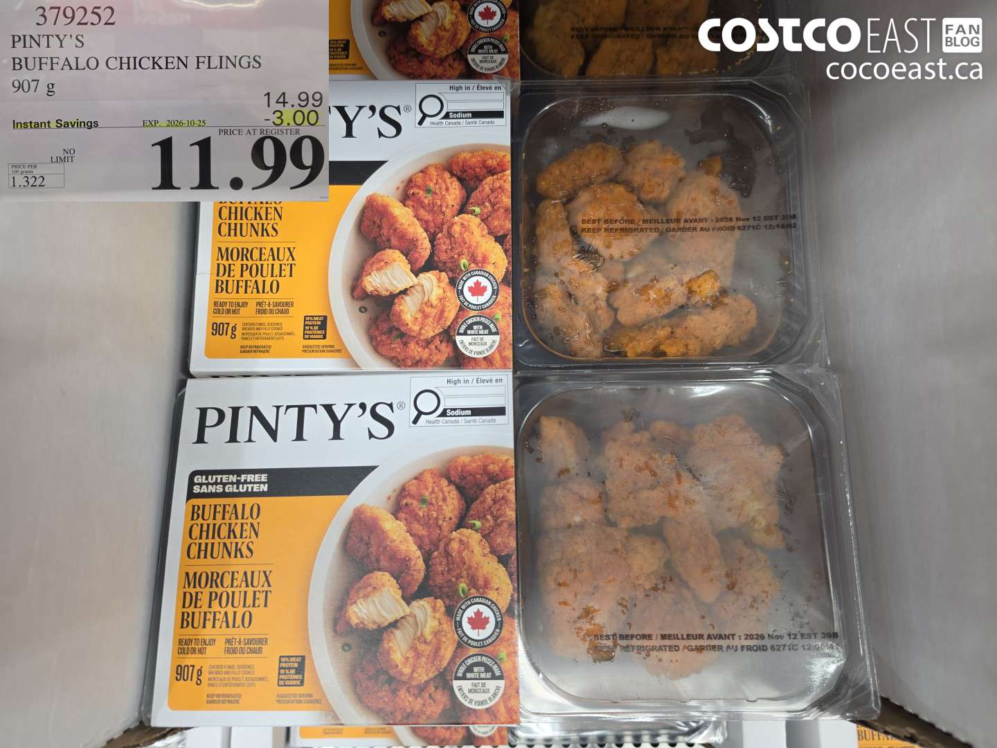 379252 PINTY'S BUFFALO CHICKEN FLINGS 907 G ($3.00 INSTANT SAVINGS EXPIRES ON 2026-10-25) $11.99