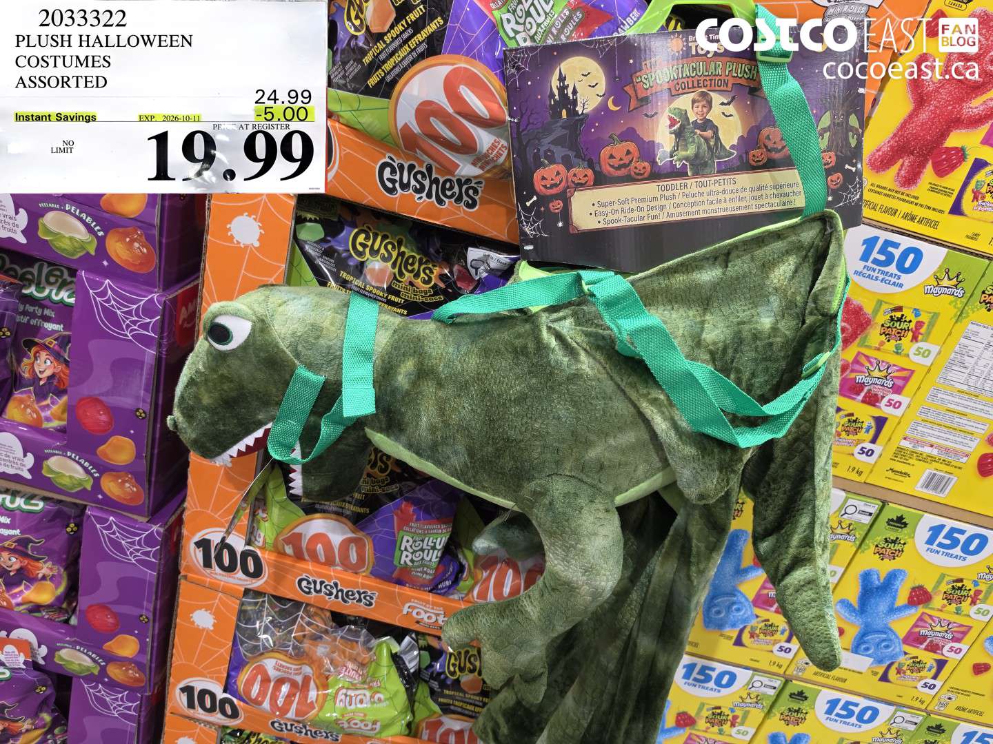2033322 PLUSH HALLOWEEN COSTUMES ASSORTED ($5.00 INSTANT SAVINGS EXPIRES ON 2026-10-11) $19.99