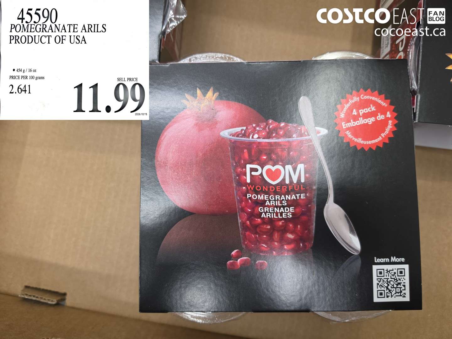 45590 POMEGRANATE ARILS PRODUCT OF USA $11.99