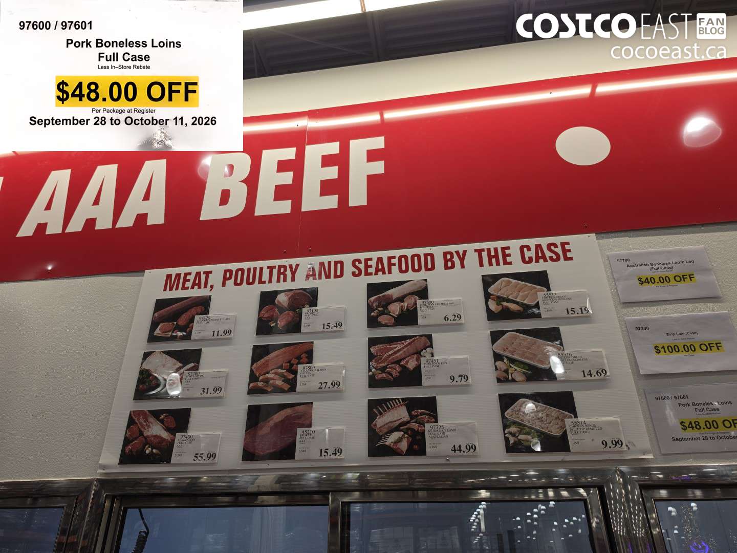 97600 PORK BONELESS LOINS FULL CASE ($48.00 INSTANT SAVINGS)