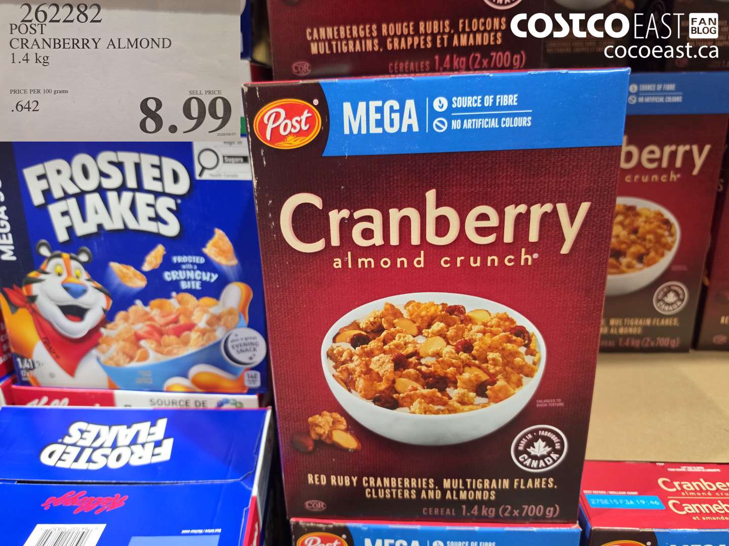 262282 POST CRANBERRY ALMOND 1.4 KG $8.99