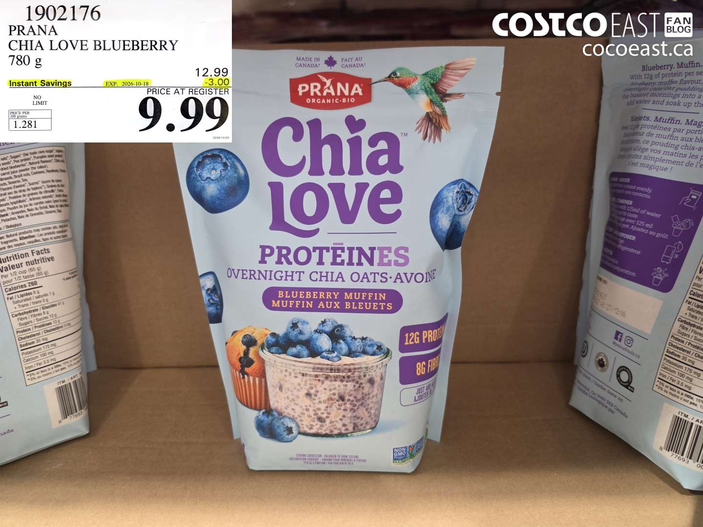 1902176 PRANA CHIA LOVE BLUEBERRY 780 G ($3.00 INSTANT SAVINGS EXPIRES ON 2026-10-18) $9.99