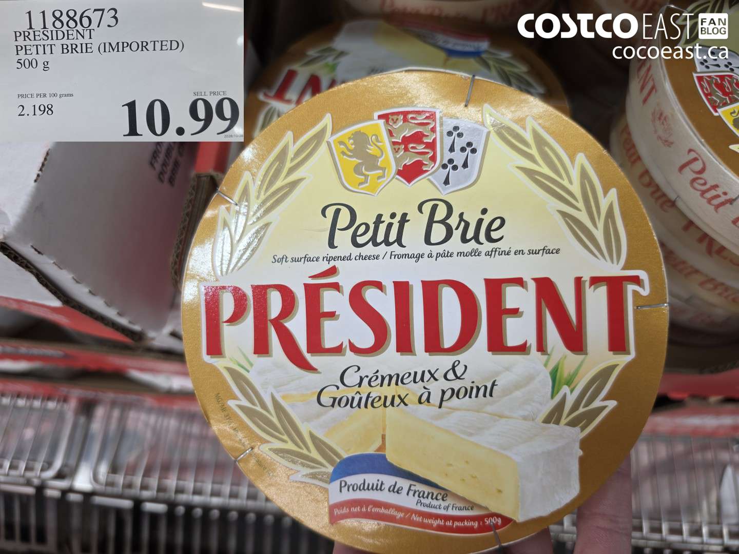 1188673 PRESIDENT PETIT BRIE (IMPORTED) 500 G $10.99