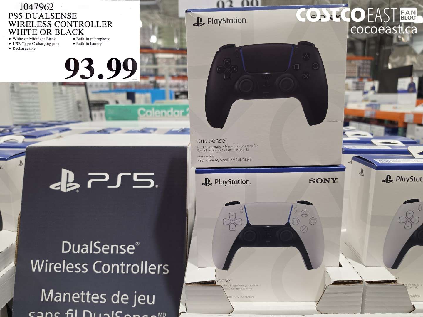 1047962 PS5 DUALSENSE WIRELESS CONTROLLER WHITE OR BLACK $93.99