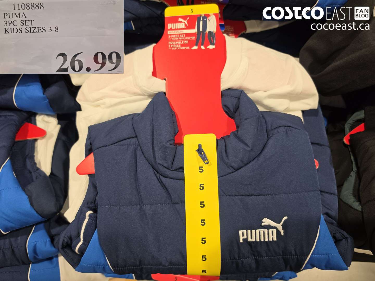 1108888 PUMA 3PC SET KIDS SIZES 3-8 $26.99