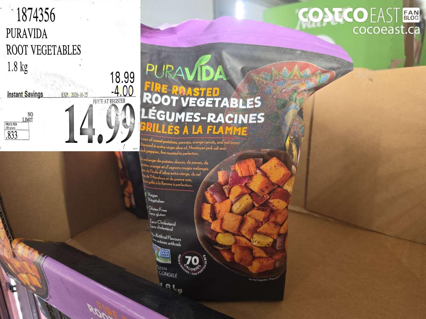 1874356 PURA VIDA ROOT VEGETABLES 1.8 KG ($4.00 INSTANT SAVINGS EXPIRES ON 2026-10-25) $14.99