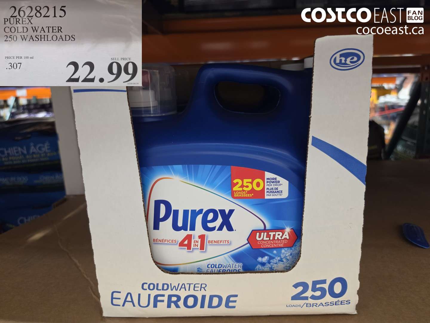 2628215 PUREX COLD WATER 250 WASHLOADS $22.99