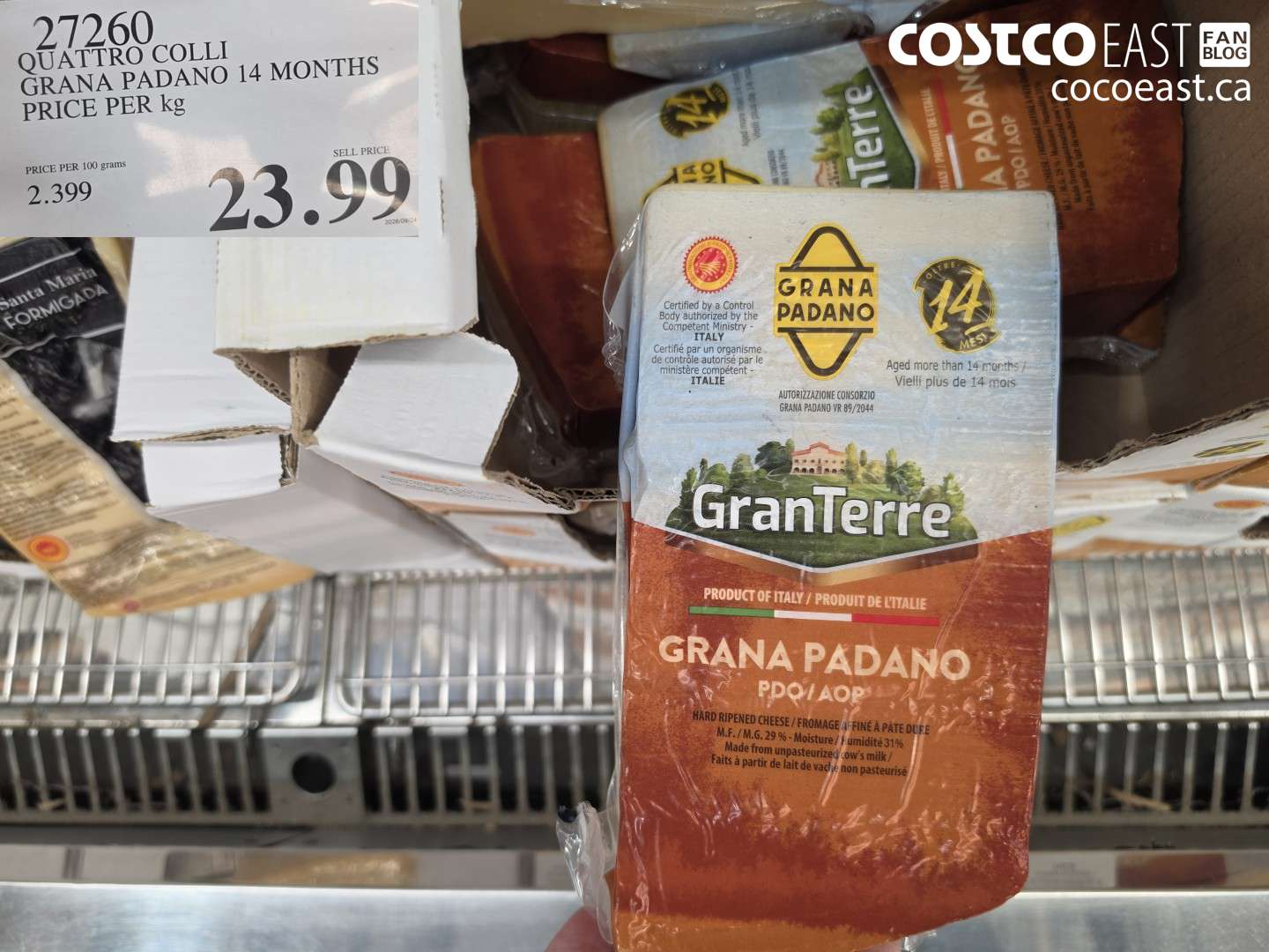 27260 QUATTRO COLLI GRANA PADANO 14 MONTHS $23.99