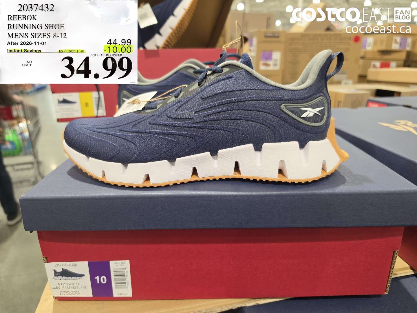 2037432 REEBOK RUNNING SHOE MENS SIZES 8-12 ($10.00 INSTANT SAVINGS EXPIRES ON 2026-11-01) $34.99
