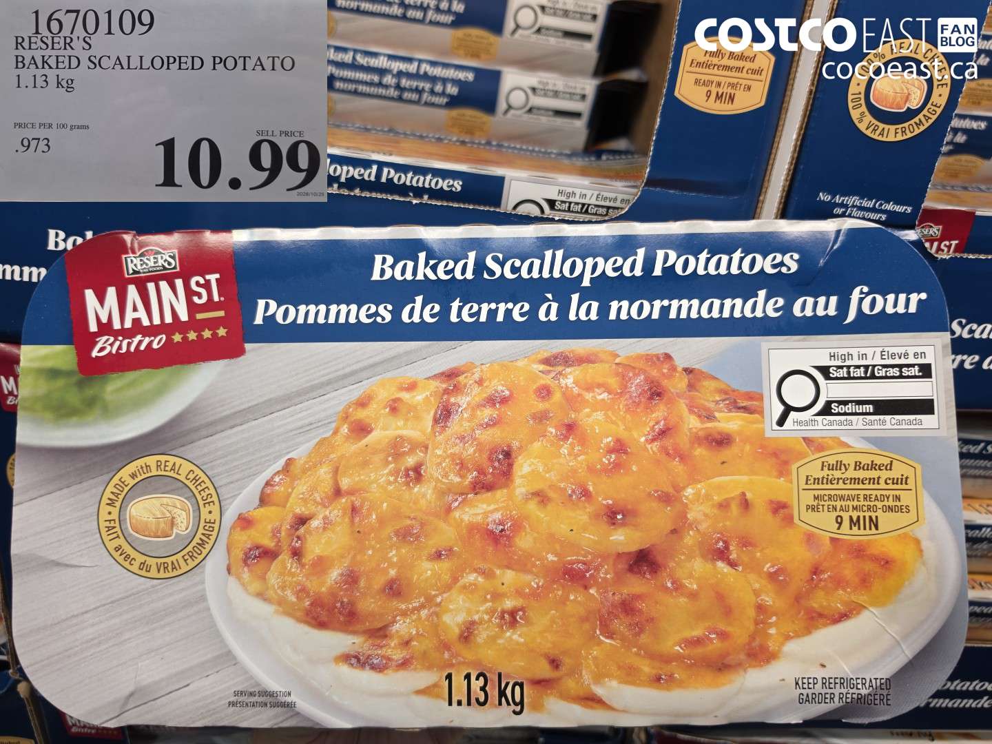 1670109 RESER'S BAKED SCALLOPED POTATO 1.13 KG $10.99