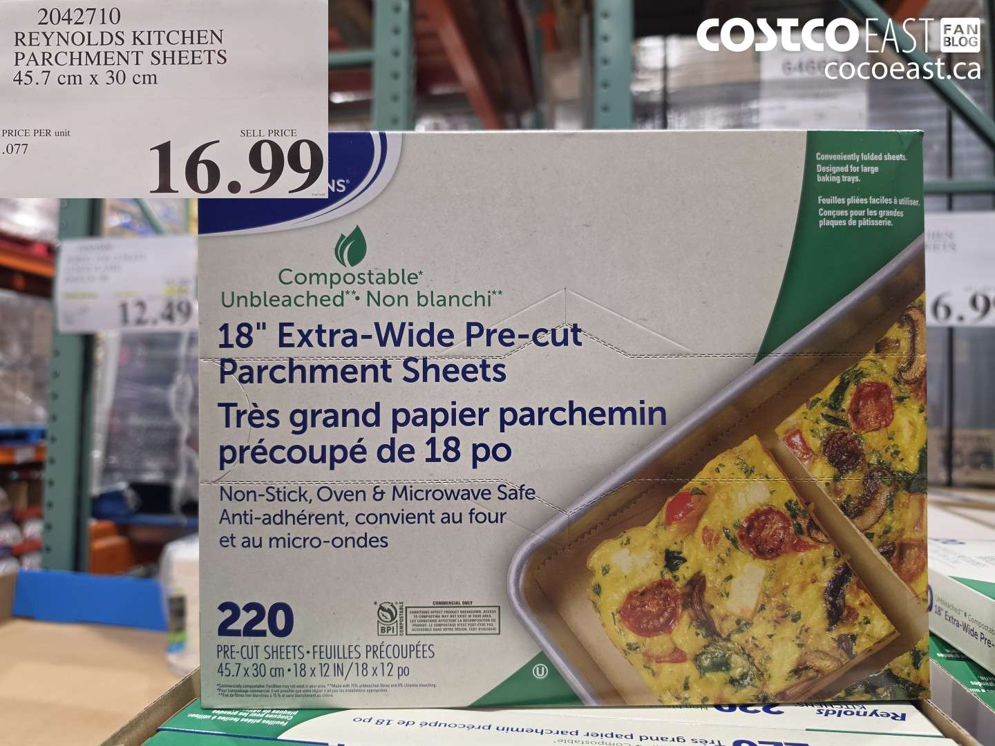 2042710 REYNOLDS KITCHEN PARCHMENT SHEETS 45.7 CM X 30 CM $16.99