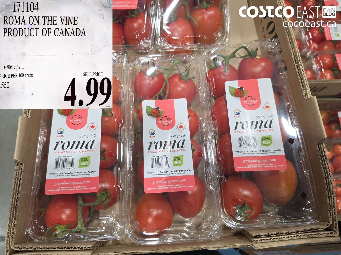 171104 ROMA ON THE VINE PRODUCT OF CANADA $4.99