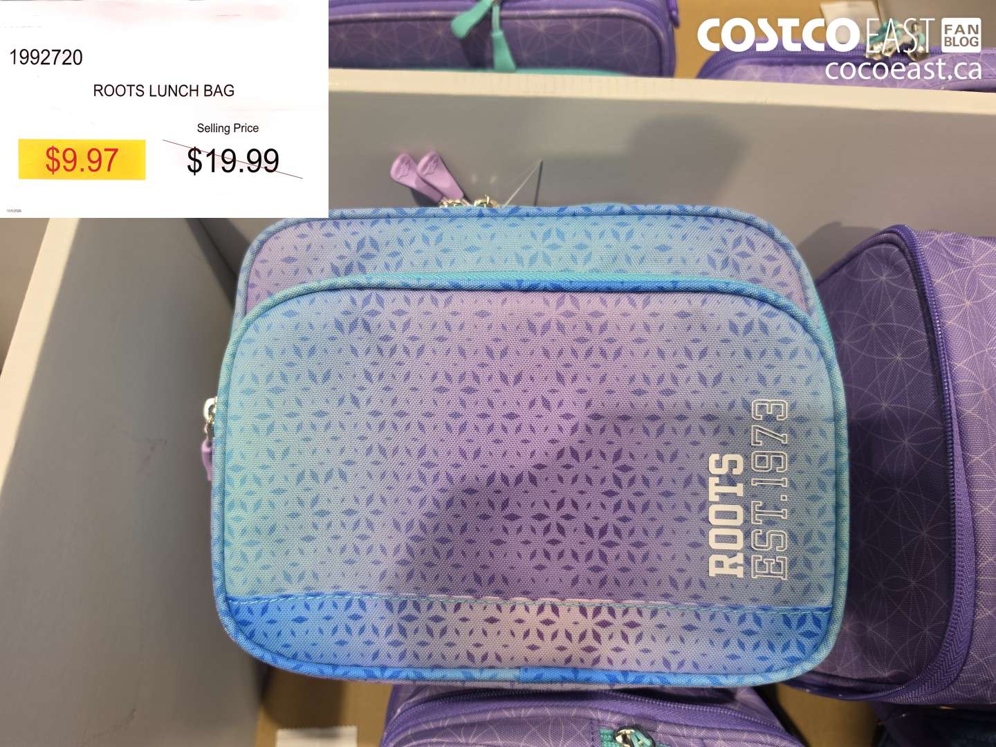 1992720 ROOTS LUNCH BAG $9.97