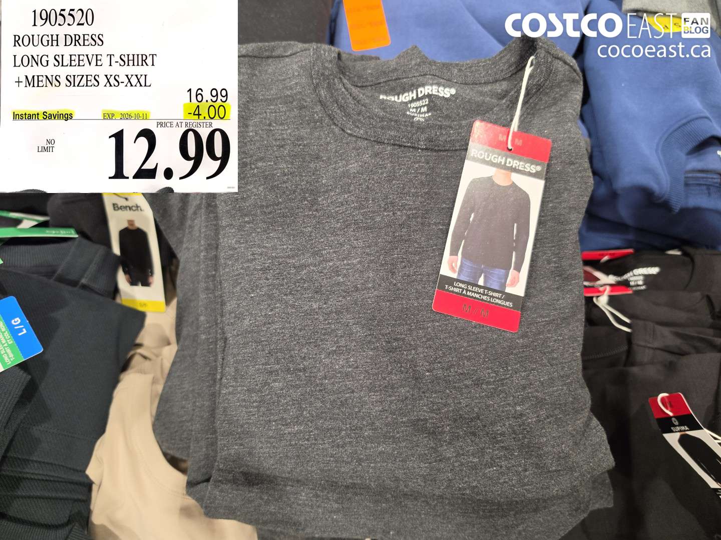 1905520 ROUGH DRESS LONG SLEEVE T-SHIRT +MENS SIZES XS-XXL ($4.00 INSTANT SAVINGS EXPIRES ON 2026-10-11) $12.99