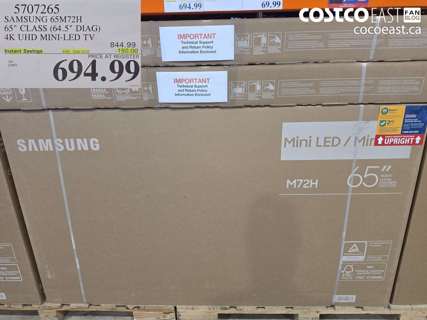 5707265 SAMSUNG 65M72H 65