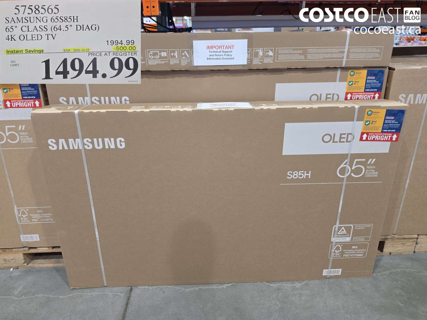 5758565 SAMSUNG 65S85H 65